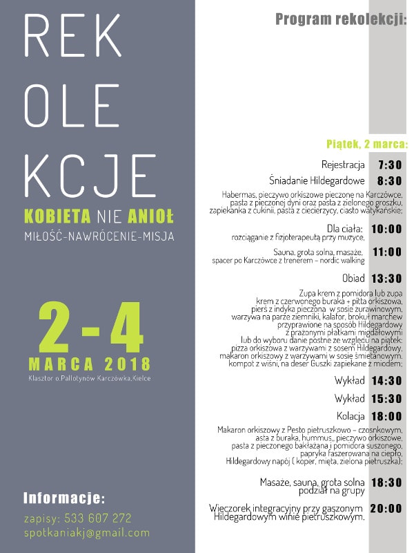 Program rekolekcji 