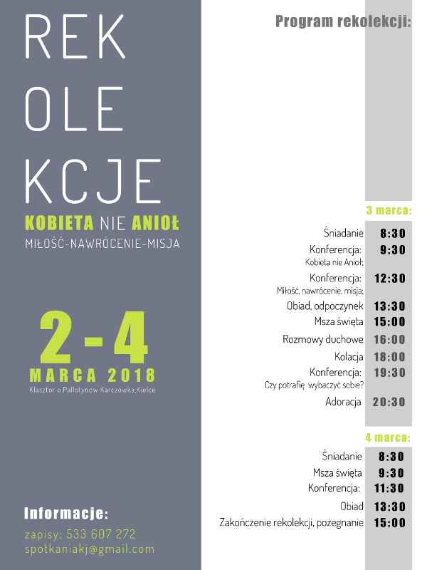 Program rekolekcji 